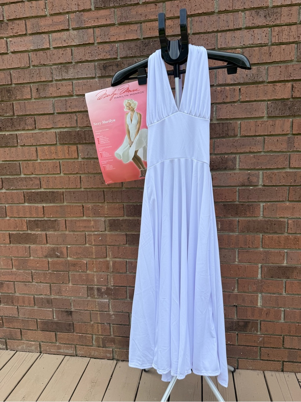 Marilyn Monroe Costume White Dress Hollywood Deluxe Small 6/8 Halloween New Sexy